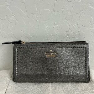 Kate Spade Charcoal Textured Wallet